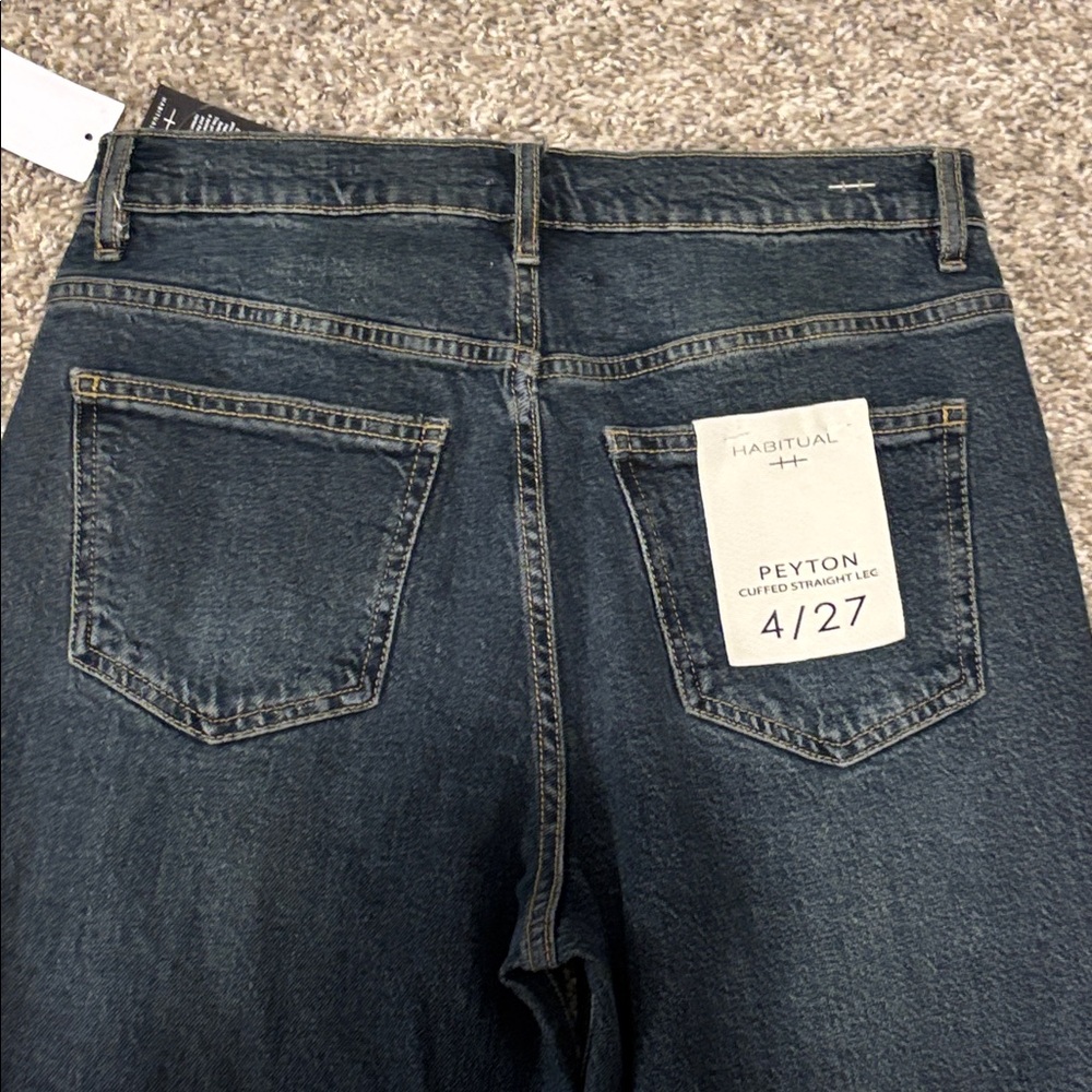 NWT Habitual Peyton Cuffed Straight Leg Jeans 27 - Picture 7 of 15
